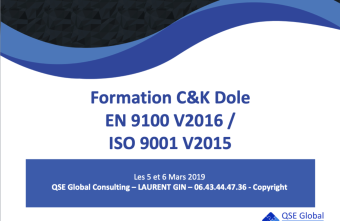 Article formation C&K Dole EN 9100